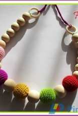 Crocheted bead necklace