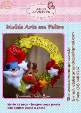Atelier Amanda Pin-Felting Christmas Wreath - Portuguese