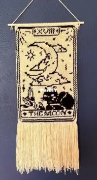 ICrochetInstead -The Moon Tarot Card Wall Hanging