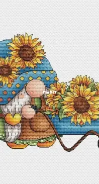 Gnome With Sunflowers by Svetlana Sichkar