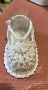 crocheted baby slippers