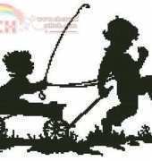 Artecy Cross Stitch - Kids With Wagon