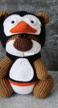 Crochet Wonders Design - Crochet Funny Bear - Olga Kurchenko - Outfit Penguin for Bear