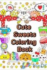 Cute Sweets Coloring Book