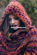 Furls Crochet - Lianka Azulay - Crocodile Stitch Capelet - Free