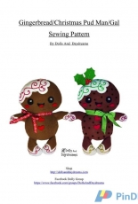 Dolls and Daydreams-Gingerbread /Christmas Pud Man/Gal Sewing Pattern
