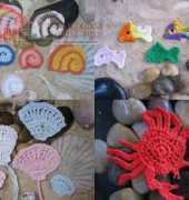 Crochetroo Designs - Bookmarks and Motifs Queensland Rock-Pools and Beaches