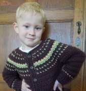 Fair Isle (Round Yoke) crocheted cardigan