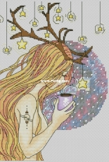 Smart Cross Stitch - Winter Girl by Alisa Okneas - Free