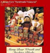 Merry Bear Wreath and Stacking Blocks from Better Homes and Gardens A Cross-Stitch Christmas Handmade Treasures