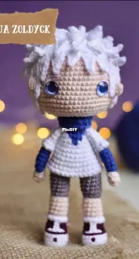 Amigurumisdavit - Vitória Ferreira - Killua Zoldick - Portuguese