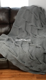 Lazy Cable Blanket by Deja Joy