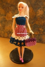 Maguinda Bolsón - Blue dress and bag set for dolls