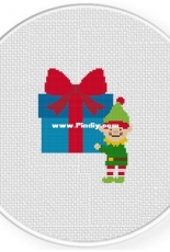 Daily Cross Stitch - Little Elf Gift