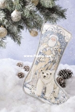 Santa and Arctic Friends Stocking from Stitchers World Sept and Nov 2001