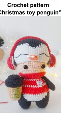 Lubava Crochet Pattern - Lyubov Kholkina - Christmas Toy Penguin