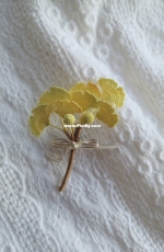 Crochet ginkgo leaf