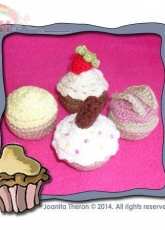 Creative Crochet Workshop - Joanita Theron - Mini Cupcake Toppings Collection One - Free