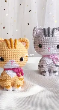 Littlehand Crochet - Mod Tanyatorn - Dolly the Little Grey Tabby Kitten