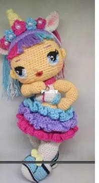 Melani Koo Amigurumi - Melani Halim - Lol Doll Unicorn and Outfit - Portuguese  - Translated