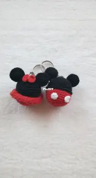 Mickey and Minnie keychains