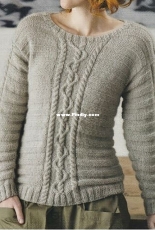 Malmesbury - Cable and Ridges Jumper - by Sian Brown - Russian Translated