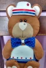 Leãozinho Feliz - Urso Marinheiro / Sailor Bear Felt Pattern Portuquese