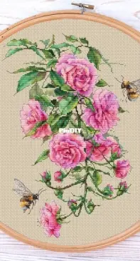 Ameli Stitch - bumblebees in roses by Anna Smith / Kuznetsova