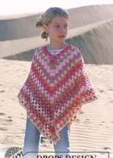 Drops Design - Little Sophie  - Childrens poncho - Dutch - Free