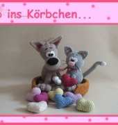 Babsies hook - Barbara Saboth - Dog and Cat Into the basket -  German