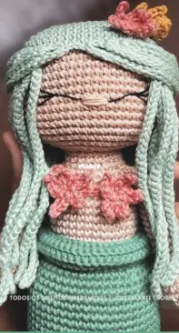 Lalart Crochet - Lalarte Crochet - Elayne Ramos - Serena Sereia - Serena the mermaid and baby booties - portuguese