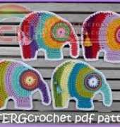 ATERGcrochet - Greta Tulner - Multicolored elephant