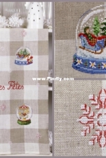 Les Brodeuses Parisiennes - LBP - Torchon Boules de Neige PCS