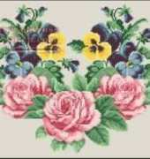 Roses and Pansy Frise and Bouquet