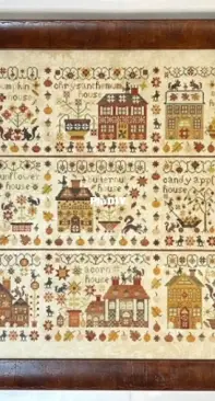 Pansy Patch Quilts And Stitchery - Houses On Pumpkin Lane Series - Placement Chart & Border - Lori Pengelly - Free