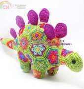 Heidi Bears - Puff the magic Stegosaurus African Flower