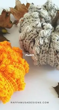 Raffamusa Designs - Raffaella Tassoni - Tunisian Puffy Pumpkin