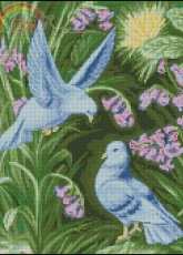 Pigeons from Вишиті картини Embroidered Paintings 38 XSD