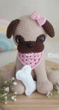 Atelie Floraqua - Manuela Oberg - Pug Belinha - Portuguese