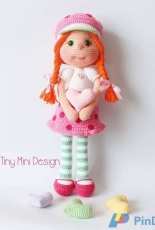 Amigurumi Aşkına - Tiny Mini Design - Demet Karabayır - Strawberry Girl Costume Doll