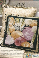 Onions Pillow by Donna Vermillion Giampa from Just Cross Stitch March 2003