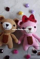 zan crochet - Zan Merry - My Cute Animal Series - Bear - free