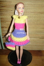 Maguinda Bolsón - Violeta dress and bag set for dolls