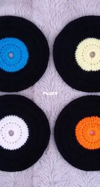Crochet at Teris - Teri Hamilton - Vinyl Record Coasters - Free