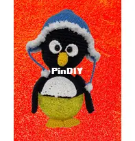 A penguin on a ledball
