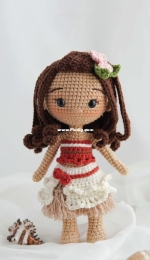 Moana Boneca de Crochê - Pipitas Art