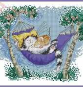 Sunny Snooze by Margaret Sherry from Cross Stitch Crazy 180 XSD