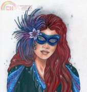 HAED HAEST 302 Indigo Mask by Stacey Tippin