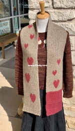 The Sated Sheep - Carrie Au - Sams Heart - Tunisian crochet Scarf - Free