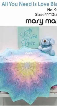 Mary Maxim - 98673N - All You Need Is Love Blanket